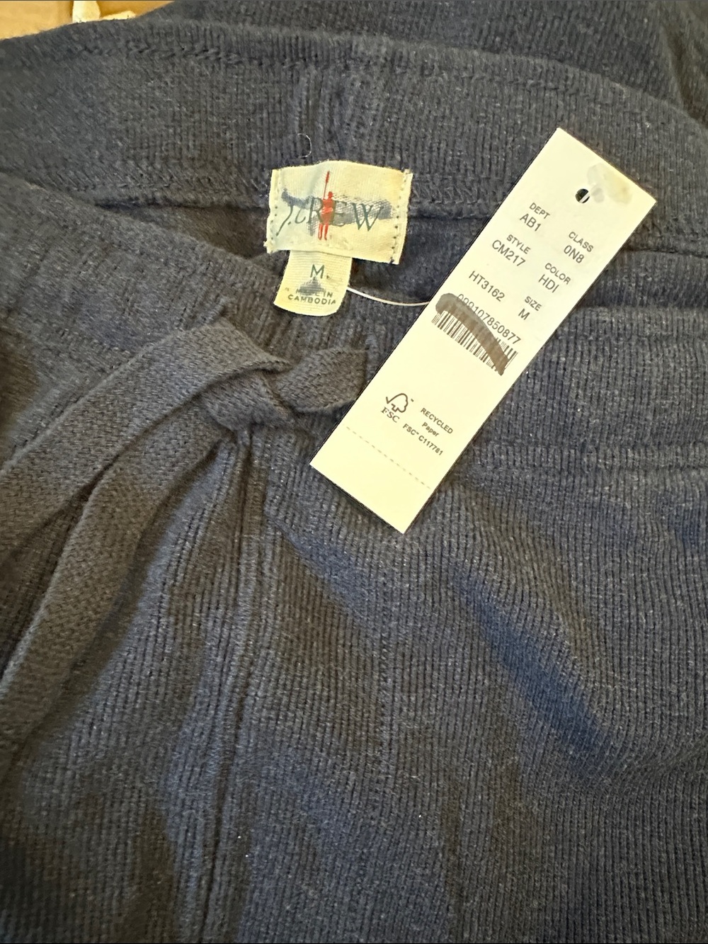 J. Crew Jacquard rib-knit jogger pant - Navy - Picture 5 of 6